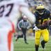 Michigan senior quarterback Denard Robinson runs in a touchdown in the second quarter against Illinois on Saturday. Michigan leads 17-0 at halftime. Daniel Brenner I AnnArbor.com